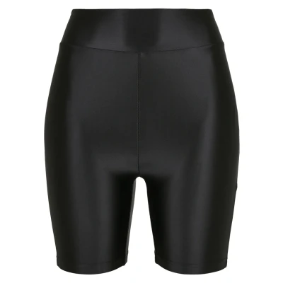 Afbeelding van Urban Classics Ladies Highwaist Shiny Metallic Cycle Shorts Shorts, Dames, Maat: 31, Schwarz