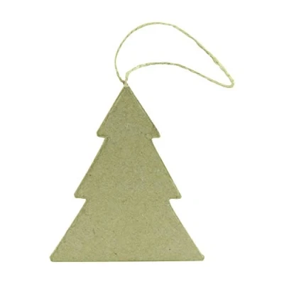 Afbeelding van décopatch Platte kerstboom Mache Bauble