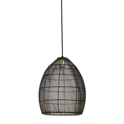 Afbeelding van Light &amp; Living Meya hanglamp Ø30x37 cm Metaal zwart/goud