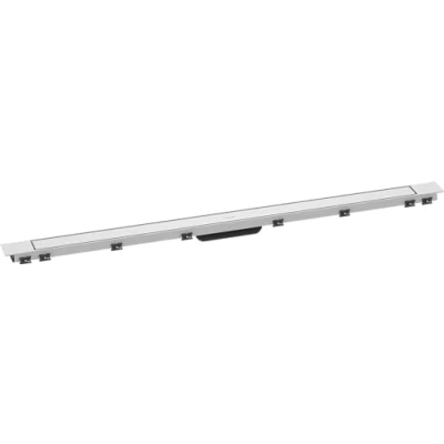 Afbeelding van hansgrohe RainDrain Match Plus prefab doucheset douchegoot 1200, in hoogte verstelbaar frame, 56218700