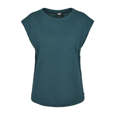 Afbeelding van Urban Classics Ladies Basic Shaped TEE Tshirt basic, Dames, Maat: 4XL, Teal