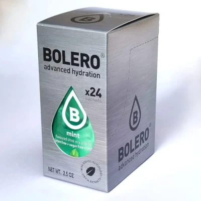 Afbeelding van Bolero MINT 24x3g Suikerloos sappoeder, gezoet met stevia + vitamine C geschikt voor kinderen, sporters en diabetici glutenvrij veganvriendelijk Vlierbloesemsmaak