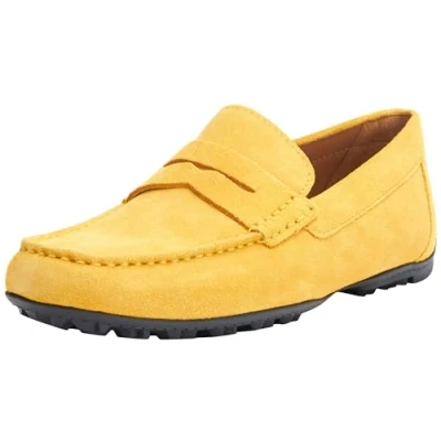 Afbeelding van Geox Mocassins, Heren, Maat: 42, Yellow Leer