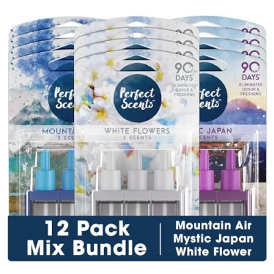 Afbeelding van Perfect Scents 12 x 3 geuren navulling luchtverfrisser compatibel met 3volution