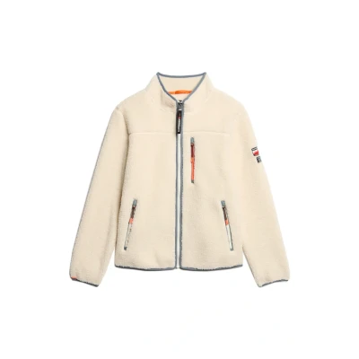 Afbeelding van Superdry Vrouwen Outdoor Fleece met Volledige Rits Crème Grootte: 42