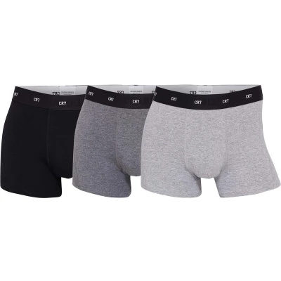 Afbeelding van Cristiano Ronaldo CR7 BAMBOO, Trunk 3PACK FSC Onderbroeken, Heren, Maat: Small, Light grey/black/dark grey