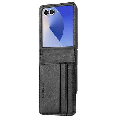 Afbeelding van Samsung Galaxy Z Flip 7 Hoesje Kunstleder imoshion Bookcase Zwart Telefoonhoesje