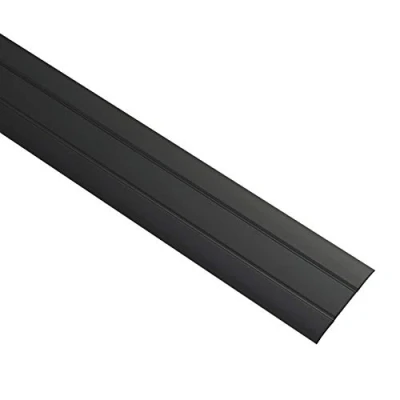 Afbeelding van Gedotec Overgangsprofiel, zelfklevend, zwart, 2000 mm, aluminium, lengte 2 m, breedte 37 Made in Germany, overgangsrail van geanodiseerd zonder boren, afdekstrip