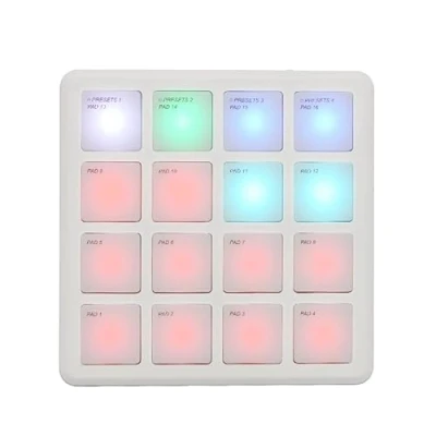 Afbeelding van M Vave SMC pad Pocket Bluetooth midi controller, 16 Aanslaggevoelige met aftertouch