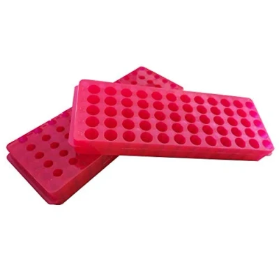 Afbeelding van MUHWA 2 stuks 1,5 ml tube rack 0,5 microtube rek 60 houders laboratoriumbenodigdheden gesorteerde kleuren rood
