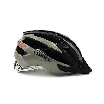 Afbeelding van Livall MT1 Neo Grey Medium (Smart) fietshelm SOS functie LED richtingaanwijzers Smart verlichting
