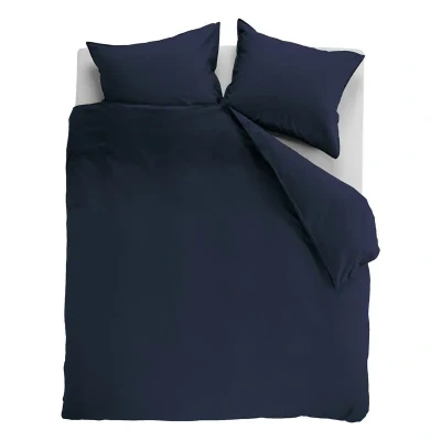 Afbeelding van Dekbedovertrek Ambiante Cotton Uni Dark Blue Katoen 200 x / 220 cm 2 Persoons