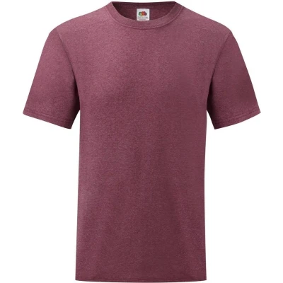 Afbeelding van Fruit Of The Loom Heren Valueweight T shirt met korte mouwen (Heather Bordeaux) Maat L