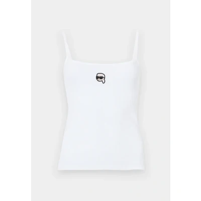 Afbeelding van KARL Lagerfeld IKON Patch TANK Top, Dames, Maat: Large, White