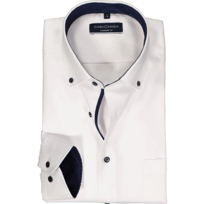 Afbeelding van Casa Moda Comfort Fit Overhemd wit, Effen