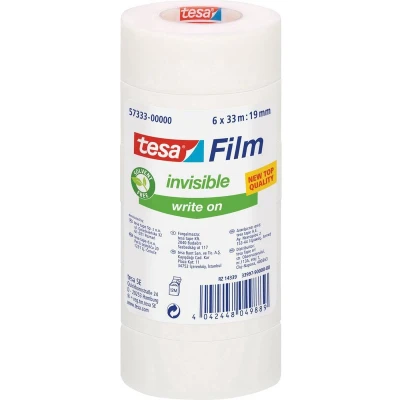 Afbeelding van tesa 57333 00000 03 tesafilm Invisible Mat (l x b) 33 m 19 mm 6 stuk(s)