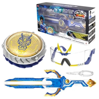 Afbeelding van Infinity Nado Gyroscoop voor kinderen, metalen speelgoed jongens, battle tops, tol, launcher, spinning tops jongens vanaf 5 6 7 8 9 10 11 12 jaar, goggle pack