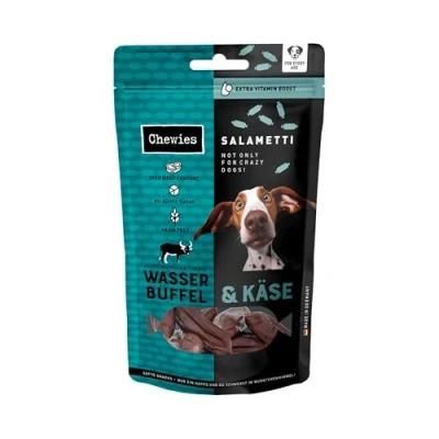 Afbeelding van Chewies Salametti Hondensnack Waterbuffel&amp;Kaas 60 gr