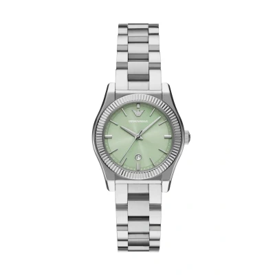 Afbeelding van Emporio Armani Dames horloge zilverkleurig met stalen band