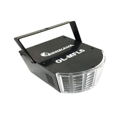 Afbeelding van OmniaLaser OL MFL6 Mini derby met led effect, geïntegreerde microfoon, DMX besturing en automatische modus