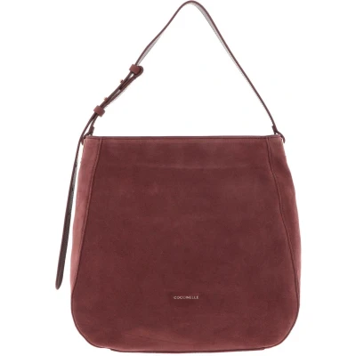 Afbeelding van COCCINELLE Leren Schoudertas Lea Suede Large Shoulderbag Carruba Bruine