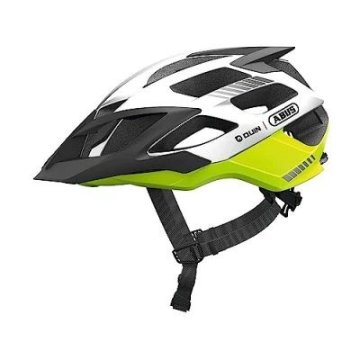 Afbeelding van ABUS Moventor Quin mountainbikehelm Slimme fietshelm met crashdetectie en SOS alarmsysteem voor mannen vrouwen Geel, maat L