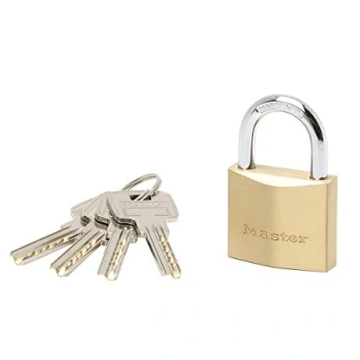 Afbeelding van Masterlock 40mm thick solid brass body 22mm hardened steel shackle, 6mm diam. 2940EURD