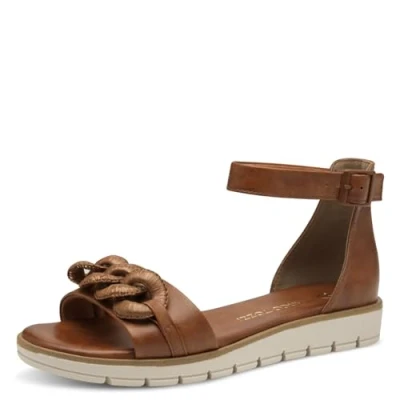 Afbeelding van Marco Tozzi Sandalen, Dames, Maat: 41, Cognac Schoenen