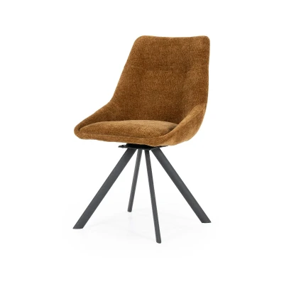 Afbeelding van By Boo Eetkamerstoel Bliss mosterdgeel Stof