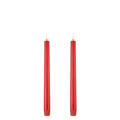 Afbeelding van Uyuni Led Tafelkaars Rood 25CM Set van 2
