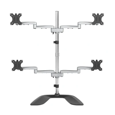 Afbeelding van StarTech.com ARMQUADSS flat panel bureau steun 81,3 cm (32 ) Vrijstaand Zwart, Zilver