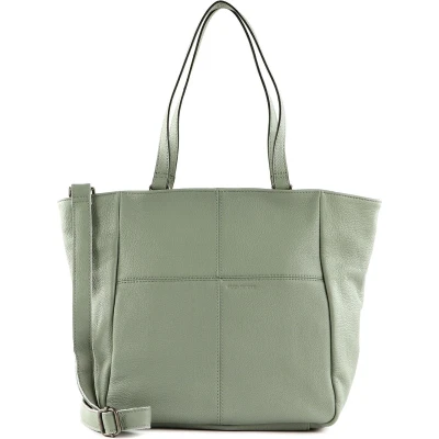 Afbeelding van FREDsBRUDER Leren Schoudertas Pruvia Shopper Sage Mintgroen