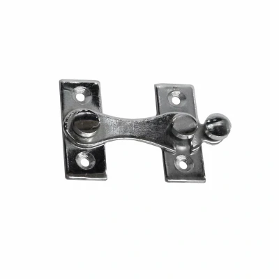 Afbeelding van Door Hasp EDM H vorm Staal Rechts Verchroomd (8 cm)