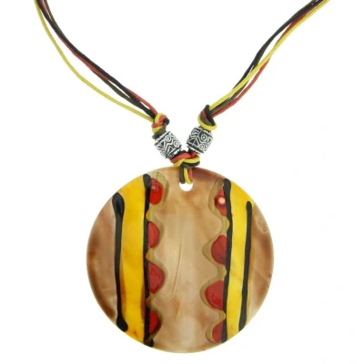 Afbeelding van Behave Ketting met schelpen hanger, nikkelvrij Trendy modeaccessoire 50 cm + 5 verlengketting