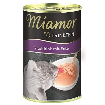 Afbeelding van 24x135ml Eend Miamor Trinkfein Vitaliteitsdrank voor Katten