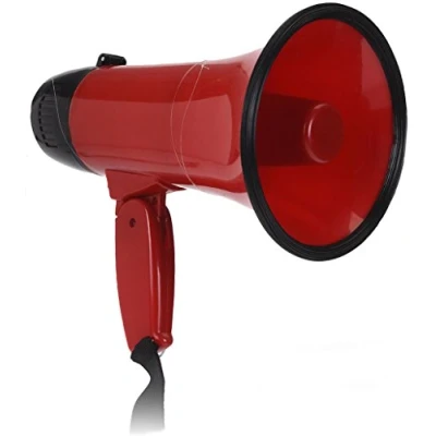 Afbeelding van Spetebo megafoon met 2 functies 20 x 14 cm sirene Bullhorn spraakbuis