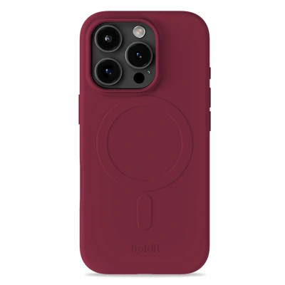 Afbeelding van Apple iPhone 16 Pro Max MagSafe Hoesje Gerecycled kunststof Holdit Backcover Rood Telefoonhoesje