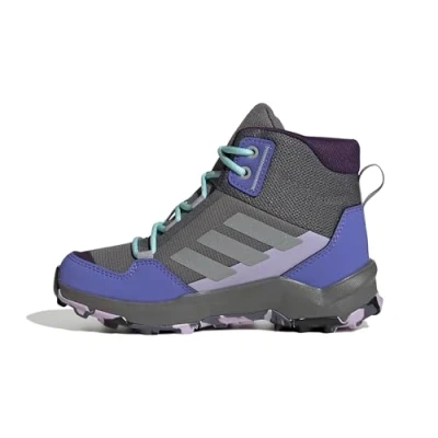Afbeelding van adidas Uniseks Kind TERREX AX4R MID HIKING SHOES, grey four/matte silver/semi flash aqua, 31 1/2 EU