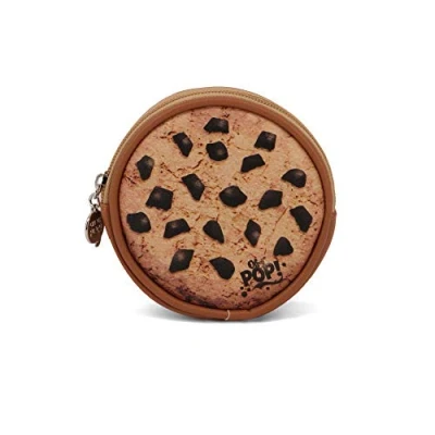 Afbeelding van Oh My Pop! cookies portemonnee, rond, Bruin, 12 x cm, Eén maat, ronde portemonnee