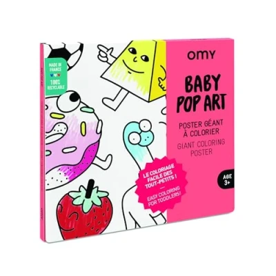 Afbeelding van OMY Reuzenposter om in te kleuren POP ingelijst formaat (70 x 100 cm) ontworpen en geproduceerd Frankrijk