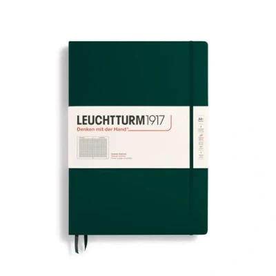 Afbeelding van LEUCHTTURM1917 370266 notitieboek Master Classic (A4+) hardcover, 235 genummerde pagina&#039;s, Forest Green, met ruitjes
