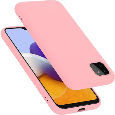 Afbeelding van Cadorabo Hoesje geschikt voor Samsung Galaxy A22 5G Case in LIQUID ROZE Beschermhoes TPU silicone Cover