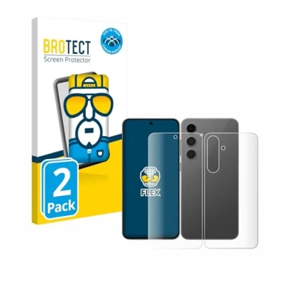 Afbeelding van BROTECT Screenprotector voor Samsung Galaxy S24 FE (Voor+Achter) Folie Beschermfolie transparant volledig dekking (2 Stuks)