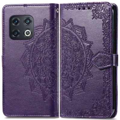 Afbeelding van OnePlus 10 Pro Hoesje Kunstleder iMoshion Bookcase Paars Telefoonhoesje