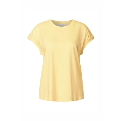 Afbeelding van Street One Studio MIT Schulterdetail Tshirt basic, Dames, Maat: 40, Gelb
