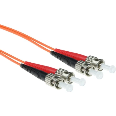 Afbeelding van ACT RL1001 Glasvezel Patchkabel Duplex LSZH ST/ST 62.5/125 Multimode 62.5/125µm OM1 1 meter