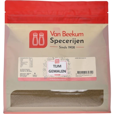 Afbeelding van Van Beekum Specerijen Tijm Gemalen 600 gram (hersluitbare stazak)