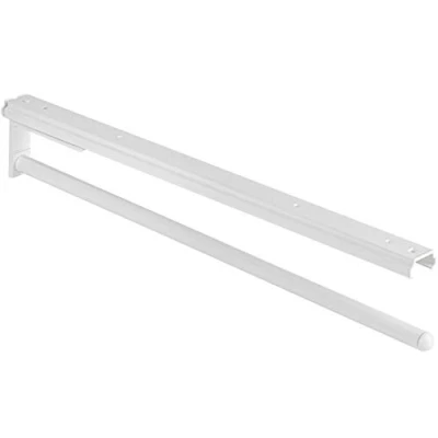 Afbeelding van Gedotec Handdoekhouder, H6008, uittrekbaar handdoekenrek, 1 armig uittrekbaar, lengte 465 mm, wit, 90 graden, zwenkbaar, Made in Germany