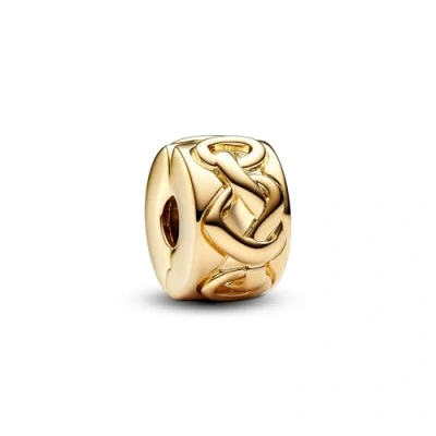 Afbeelding van Pandora 768035C00 Charm Knotted Hearts Clip Clipbedel inStock horloge Goudkleur