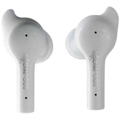 Afbeelding van Boompods Bassline GO In Ear oordopjes Bluetooth Wit Headset, Volumeregeling, Bestand tegen zweet, Touchbesturing